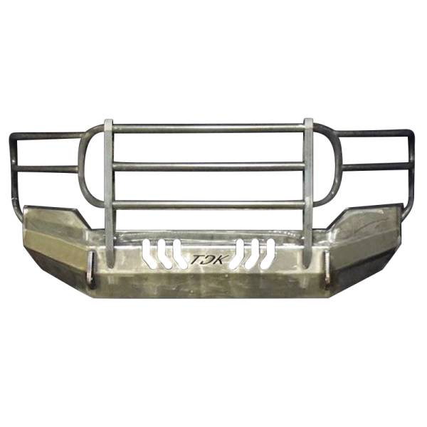 Throttle Down Kustoms - Throttle Down Kustoms BGRIL0507F Front Bumper with Grille Guard for Ford F250/F350/F450/F550 2005-2007
