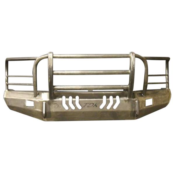 Throttle Down Kustoms - Throttle Down Kustoms BGRIL0810F Front Bumper with Grille Guard for Ford F250/F350/F450/F550 2008-2010