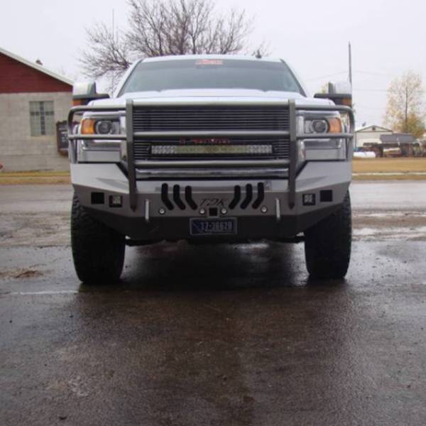 Throttle Down Kustoms - Throttle Down Kustoms BGRIL1517GM Front Bumper with Grille Guard for GMC Sierra 2500HD/3500 2015-2017