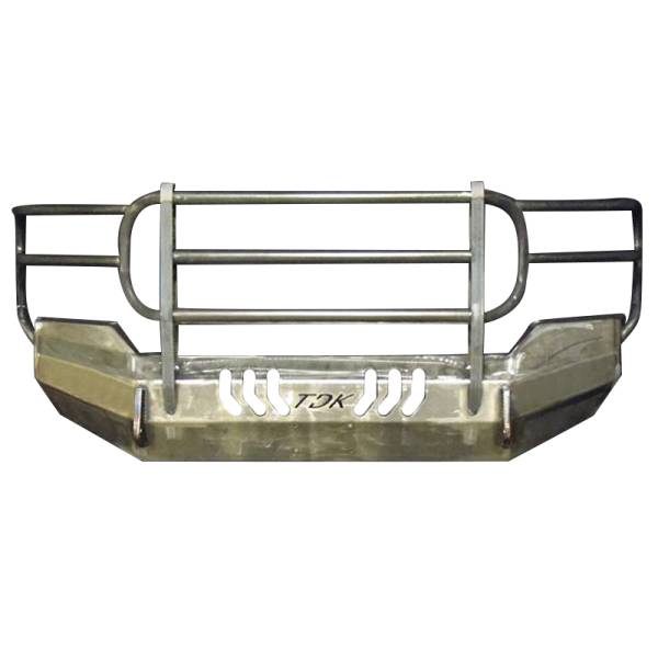 Throttle Down Kustoms - Throttle Down Kustoms BGRIL9298F Front Bumper with Grille Guard for Ford F250/F350 1992-1998