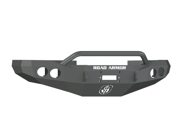 Road Armor - Road Armor 47014Z Front Stealth Winch Bumper with Round Light Holes + Pre-Runner Bar Dodge Ram 1500 1997-2001 *Raw Steel*