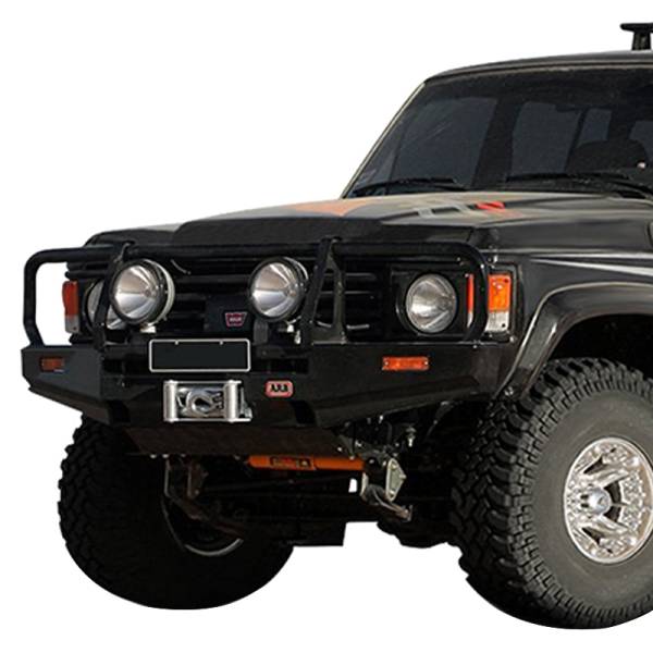 ARB 4x4 Accessories - ARB 3410100 Deluxe Winch Front Bumper with Bull Bar for Toyota Land Cruiser 1981-1989