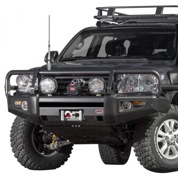 ARB 4x4 Accessories - ARB 3415150 Deluxe Winch Front Bumper with Bull Bar for Toyota Land Cruiser 2012-2015