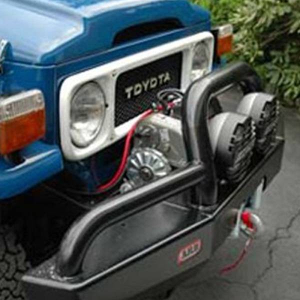 ARB 4x4 Accessories - ARB 3420020 Deluxe Winch Front Bumper with Bull Bar for Toyota Land Cruiser 1969-1983