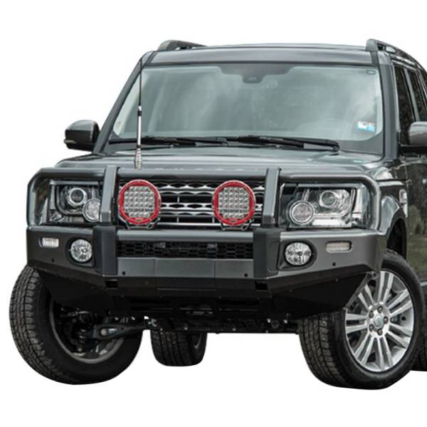 ARB 4x4 Accessories - ARB 3432220 Deluxe Winch Front Bumper with Bull Bar for Land Rover LR4 2014-2016