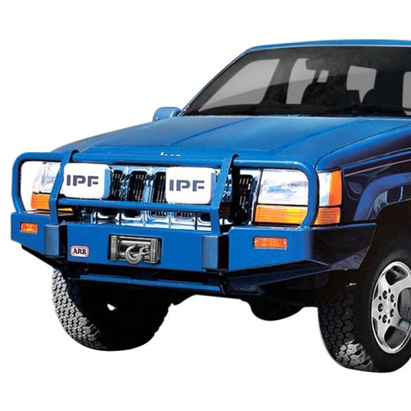 ARB 4x4 Accessories - ARB 3450060 Deluxe Winch Front Bumper for Jeep Grand Cherokee 1993-1998