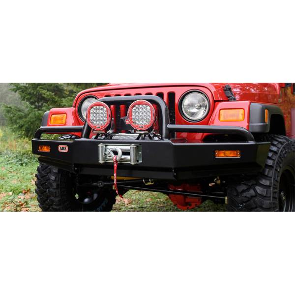ARB 4x4 Accessories - ARB 3450070 Deluxe Winch Front Bumper for Jeep Wrangler TJ 2003-2006
