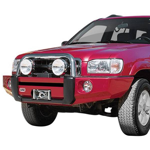 ARB 4x4 Accessories - ARB 3938040 Winch Front Bumper with Sahara Bar for Nissan Pathfinder 2000-2002