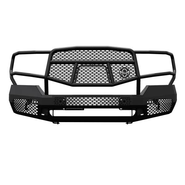 Ranch Hand - Ranch Hand MFG19HBM1 Midnight Front Bumper with Grille Guard for GMC Sierra 1500 2019-2022