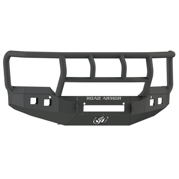 Road Armor - Road Armor 215R2B-NW Stealth Non-Winch Front Bumper with Titan II Guard and Square Light Holes for GMC Sierra 2500HD/3500 2015-2019