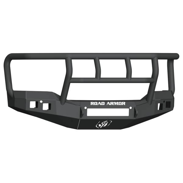 Road Armor - Road Armor 2161F2B-NW Stealth Non-Winch Front Bumper with Titan II Guard and Square Light Holes for GMC Sierra 1500 2016-2017