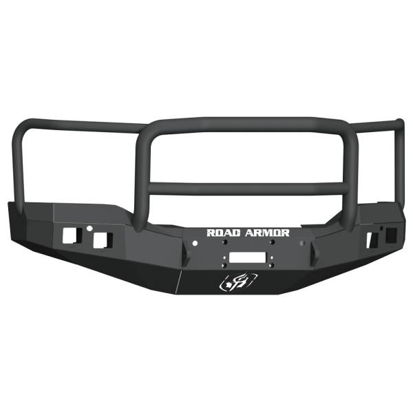 Road Armor - Road Armor 2161F5B Stealth Winch Front Bumper with Lonestar Guard and Square Light Holes for GMC Sierra 1500 2016-2018