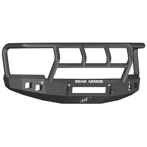 Road Armor - Road Armor 314R2B-NW Stealth Non-Winch Front Bumper with Titan II Guard and Square Light Holes for Chevy Silverado 1500 2014-2015