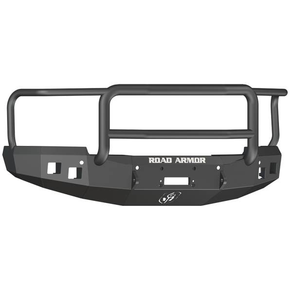 Road Armor - Road Armor 314R5B Stealth Winch Front Bumper with Lonestar Guard and Square Light Holes for Chevy Silverado 1500 2014-2015