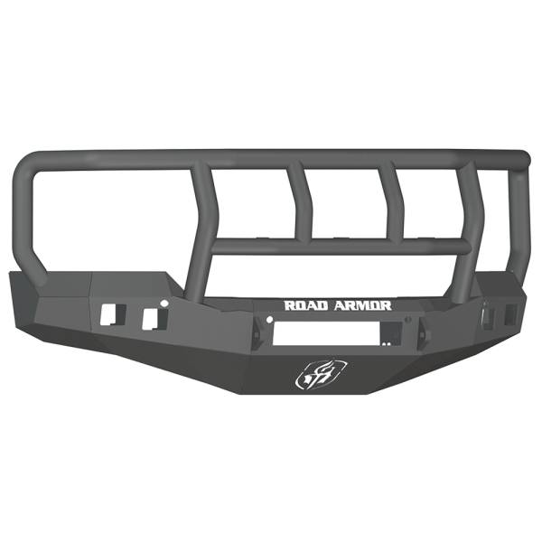 Road Armor - Road Armor 316R2B-NW Stealth Non-Winch Front Bumper with Titan II Guard and Square Light Holes for Chevy Silverado 1500 2016-2018