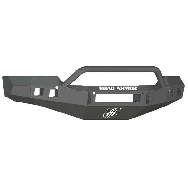 Road Armor - Road Armor 316R4B-NW Stealth Non-Winch Front Bumper with Pre-Runner Guard and Square Light Holes for Chevy Silverado 1500 2016-2018