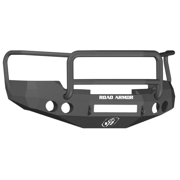 Road Armor - Road Armor 37705B-NW Stealth Non-Winch Front Bumper with Lonestar Guard and Round Light Holes for Chevy Silverado 1500 2008-2013