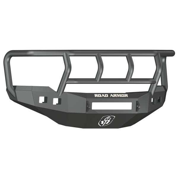 Road Armor - Road Armor 382R2B-NW Stealth Non-Winch Front Bumper with Titan II Guard and Square Light Holes for Chevy Silverado 2500HD/3500 2011-2014