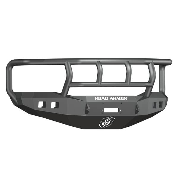 Road Armor - Road Armor 406R2B Stealth Winch Front Bumper with Titan II Guard and Square Light Holes for Dodge Ram 2500/3500/4500/5500 2006-2009