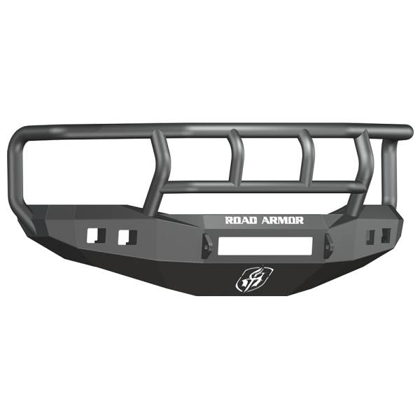Road Armor - Road Armor 406R2B-NW Stealth Non-Winch Front Bumper with Titan II Guard and Square Light Holes for Dodge Ram 2500/3500/4500/5500 2006-2009