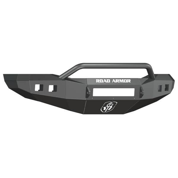 Road Armor - Road Armor 406R4B-NW Stealth Non-Winch Front Bumper with Pre-Runner Guard and Square Light Holes for Dodge Ram 2500/3500/4500/5500 2006-2009