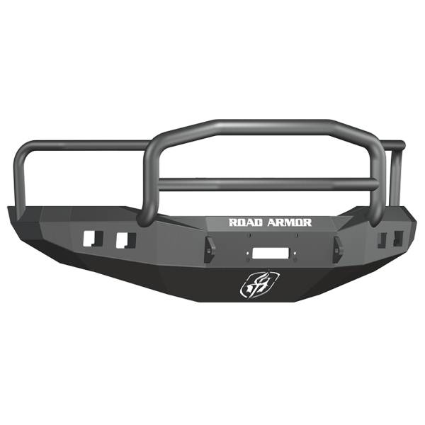 Road Armor - Road Armor 406R5B Stealth Winch Front Bumper with Lonestar Guard and Square Light Holes for Dodge Ram 2500/3500/4500/5500 2006-2009