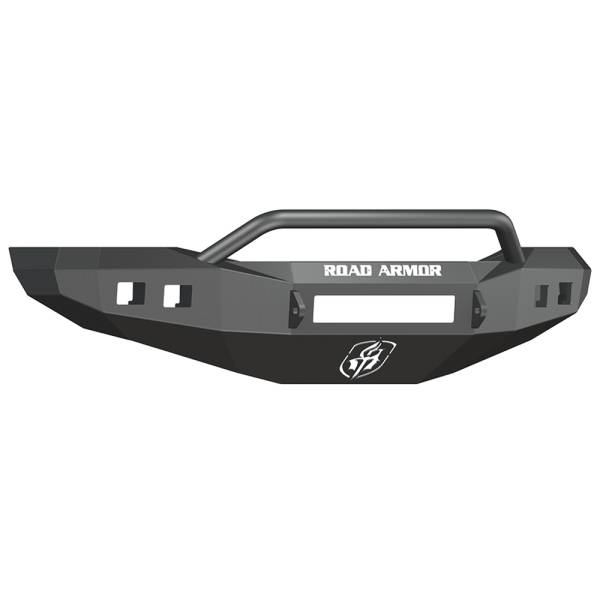 Road Armor - Road Armor 407R4B-NW Stealth Non-Winch Front Bumper with Pre-Runner Guard and Square Light Holes for Dodge Ram 1500 2006-2008