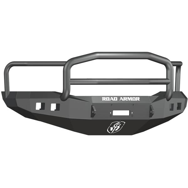 Road Armor - Road Armor 407R5B Stealth Winch Front Bumper with Lonestar Guard and Square Light Holes for Dodge Ram 1500 2006-2008