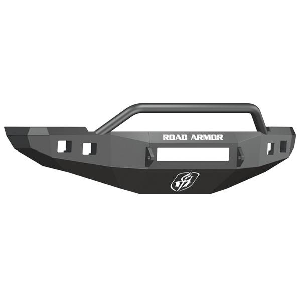 Road Armor - Road Armor 408R4B-NW Stealth Non-Winch Front Bumper with Pre-Runner Guard and Square Light Holes for Dodge Ram 2500/3500/4500/5500 2010-2018