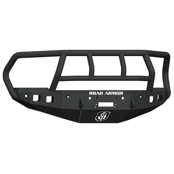 Road Armor - Road Armor 4162F2B Stealth Winch Front Bumper with Titan II Guard and Sensor Holes for Dodge Ram 2500/3500 2016-2018