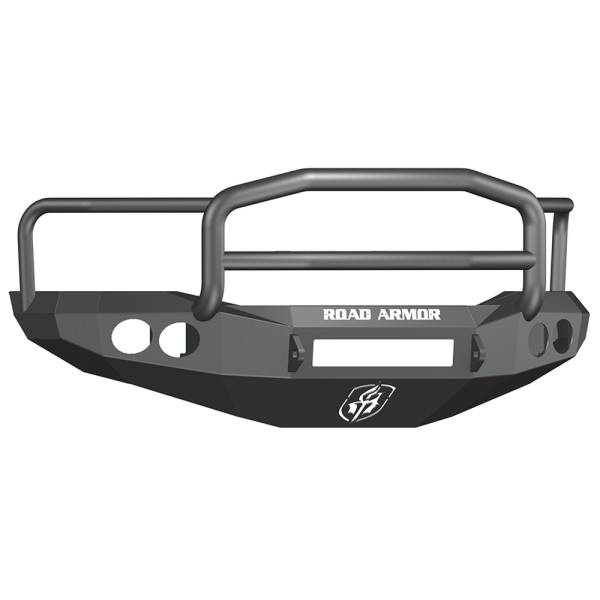 Road Armor - Road Armor 44065B-NW Stealth Non-Winch Front Bumper with Lonestar Guard and Round Light Holes for Dodge Ram 2500/3500/4500/5500 2006-2009