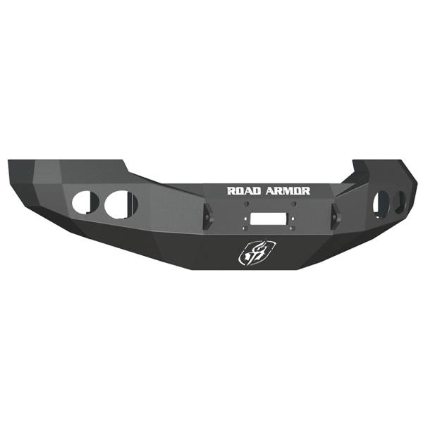 Road Armor - Road Armor 60500B Stealth Winch Front Bumper with Round Light Holes for Ford F250/F350/F450/Excursion 2005-2007