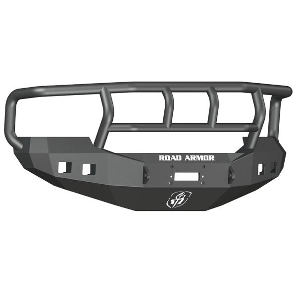 Road Armor - Road Armor 605R2B Stealth Winch Front Bumper with Titan II Guard and Square Light Holes for Ford F250/F350/F450/Excursion 2005-2007