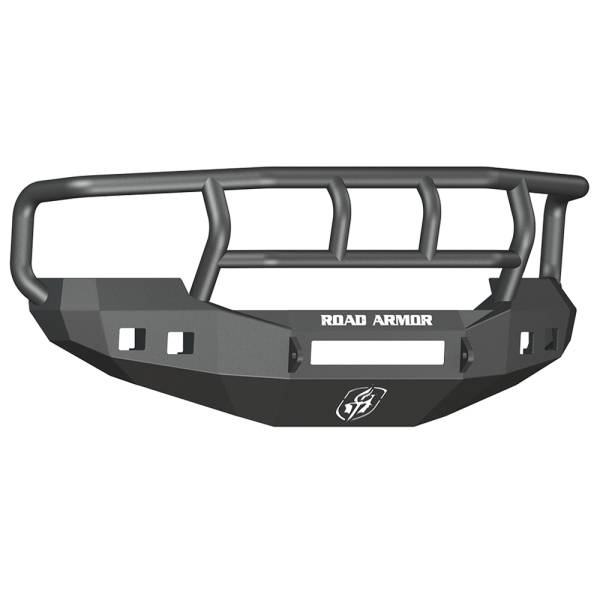 Road Armor - Road Armor 605R2B-NW Stealth Non-Winch Front Bumper with Titan II Guard and Square Light Holes for Ford F250/F350/F450/Excursion 2005-2007
