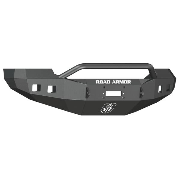 Road Armor - Road Armor 605R4B Stealth Winch Front Bumper with Pre-Runner Guard and Square Light Holes for Ford F250/F350/F450/Excursion 2005-2007