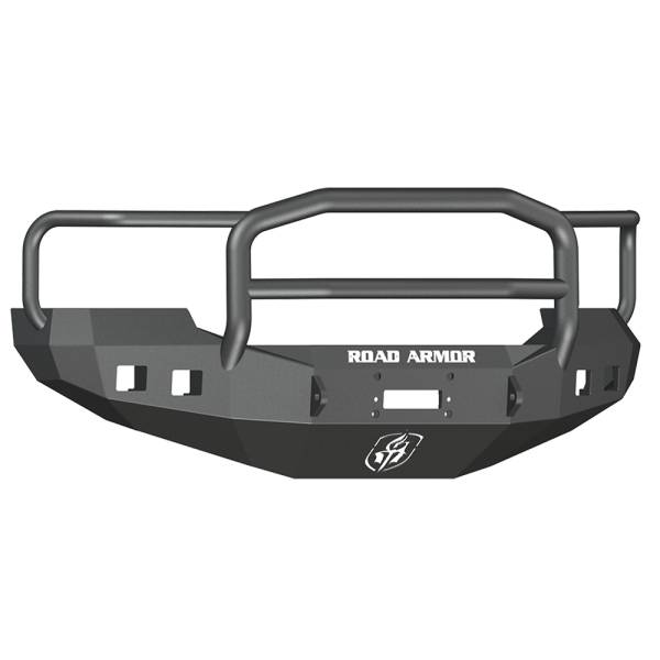 Road Armor - Road Armor 605R5B Stealth Winch Front Bumper with Lonestar Guard and Square Light Holes for Ford F250/F350/F450/Excursion 2005-2007