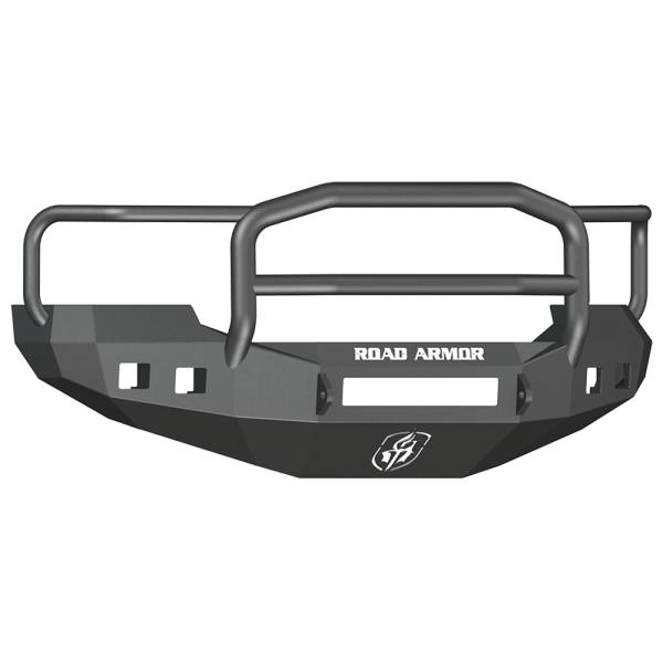 Road Armor - Road Armor 605R5B-NW Stealth Non-Winch Front Bumper with Lonestar Guard and Square Light Holes for Ford F250/F350/F450/Excursion 2005-2007