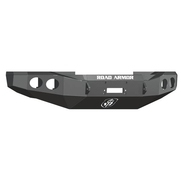 Road Armor - Road Armor 60800B Stealth Winch Front Bumper with Round Light Holes for Ford F250/F350/F450 2008-2010