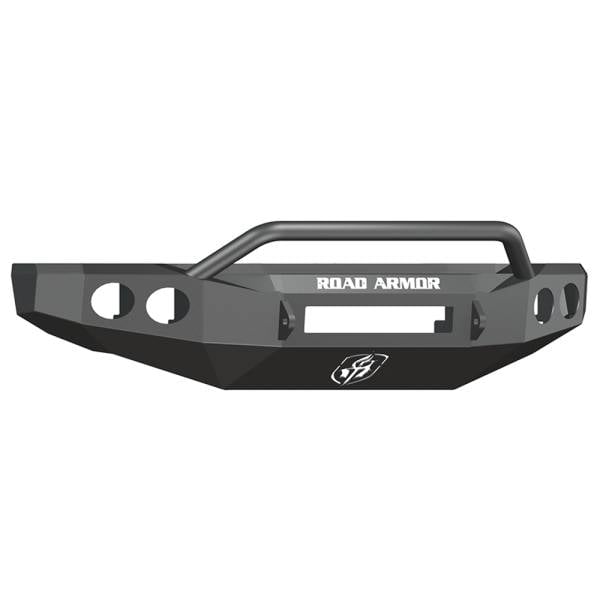Road Armor - Road Armor 60804B-NW Stealth Non-Winch Front Bumper with Pre-Runner Guard and Round Light Holes for Ford F250/F350/F450 2008-2010