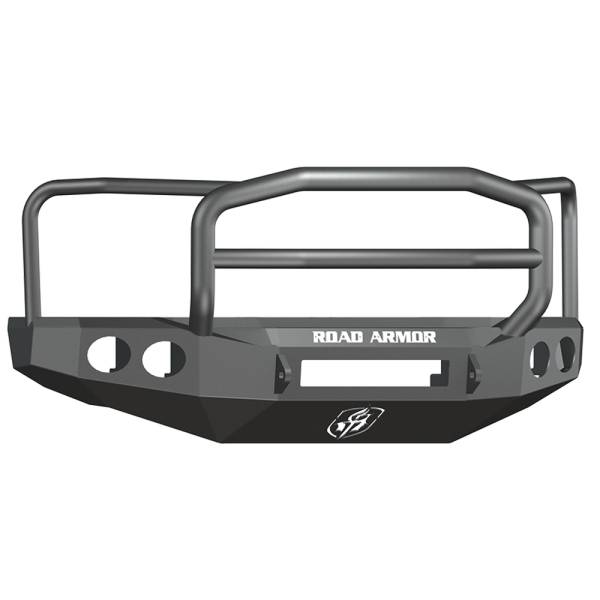 Road Armor - Road Armor 60805B-NW Stealth Non-Winch Front Bumper with Lonestar Guard and Round Light Holes for Ford F250/F350/F450 2008-2010