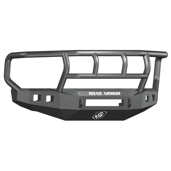 Road Armor - Road Armor 608R2B-NW Stealth Non-Winch Front Bumper with Titan II Guard and Square Light Holes for Ford F250/F350/F450 2008-2010
