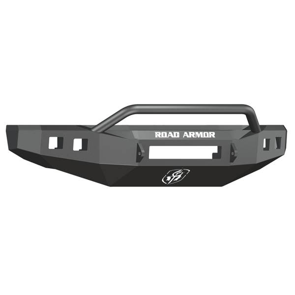 Road Armor - Road Armor 608R4B-NW Stealth Non-Winch Front Bumper with Pre-Runner Guard and Square Light Holes for Ford F250/F350/F450 2008-2010