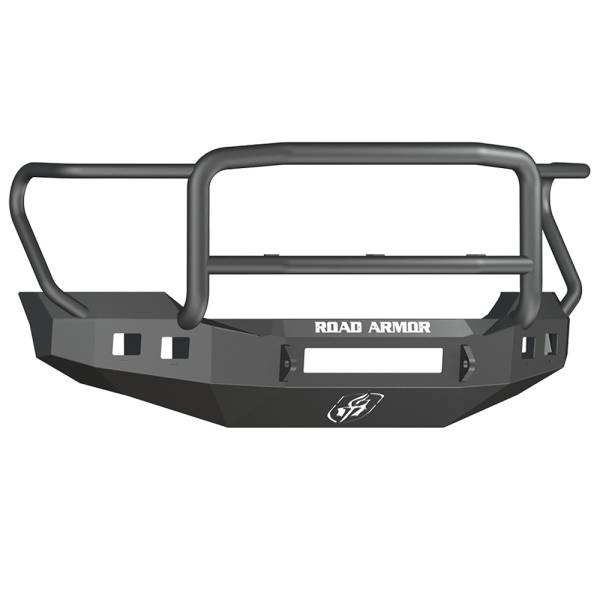 Road Armor - Road Armor 6114R5B-NW Stealth Non-Winch Front Bumper with Lonestar Guard and Square Light Holes for Ford F450/F550 2011-2016