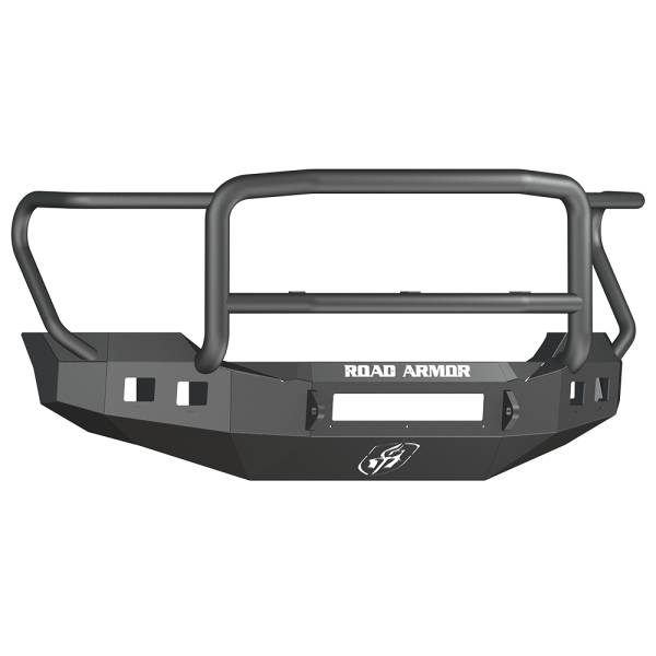 Road Armor - Road Armor 611R5B-NW Stealth Non-Winch Front Bumper with Lonestar Guard and Square Light Holes for Ford F250/F350 2011-2016