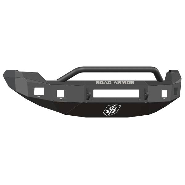 Road Armor - Road Armor 613R4B-NW Stealth Non-Winch Front Bumper with Pre-Runner Guard and Square Light Holes for Ford F150 2009-2014