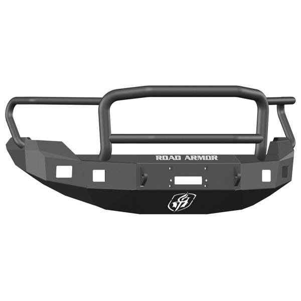 Road Armor - Road Armor 613R5B Stealth Winch Front Bumper with Lonestar Guard and Square Light Holes for Ford F150 2009-2014