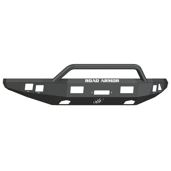 Road Armor - Road Armor 614R4B Stealth Winch Front Bumper with Pre-Runner Guard and Square Light Holes for Ford F150 Raptor 2010-2014
