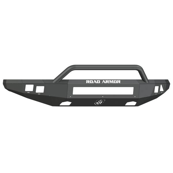Road Armor - Road Armor 614R4B-NW Stealth Non-Winch Front Bumper with Pre-Runner Guard and Square Light Holes for Ford F150 Raptor 2010-2014