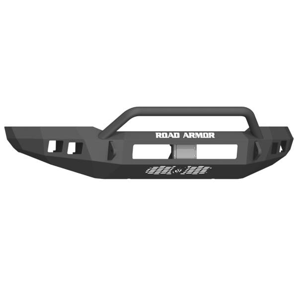 Road Armor - Road Armor 6171F4B-NW Stealth Non-Winch Front Bumper with Pre-Runner Guard and Square Light Holes for Ford F150 Raptor 2018-2020