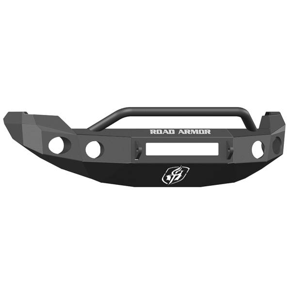 Road Armor - Road Armor 66134B-NW Stealth Non-Winch Front Bumper with Pre-Runner Guard and Round Light Holes for Ford F150 2009-2014